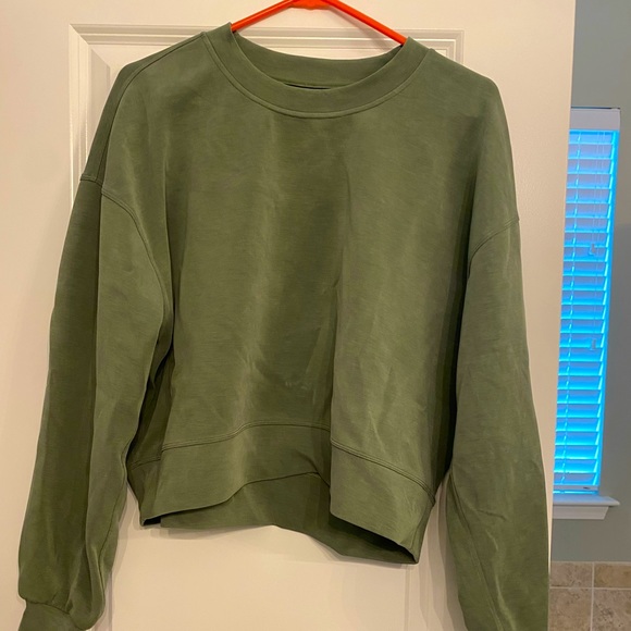 Softstreme Perfectly Oversized Cropped Crew -green - Picture 1 of 5